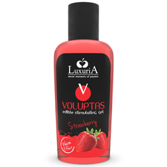 INTIMATELINE LUXURIA - VOLUPTAS GEL DE MASAJE COMESTIBLE CON EFECTO CALENTAMIENTO - FRESA 100 ML