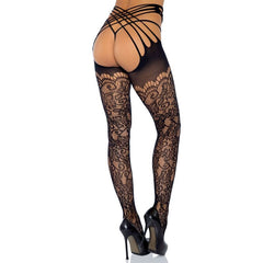 LEG AVENUE - CROTHLESS WRAP TIGHTS ONE SIZE
