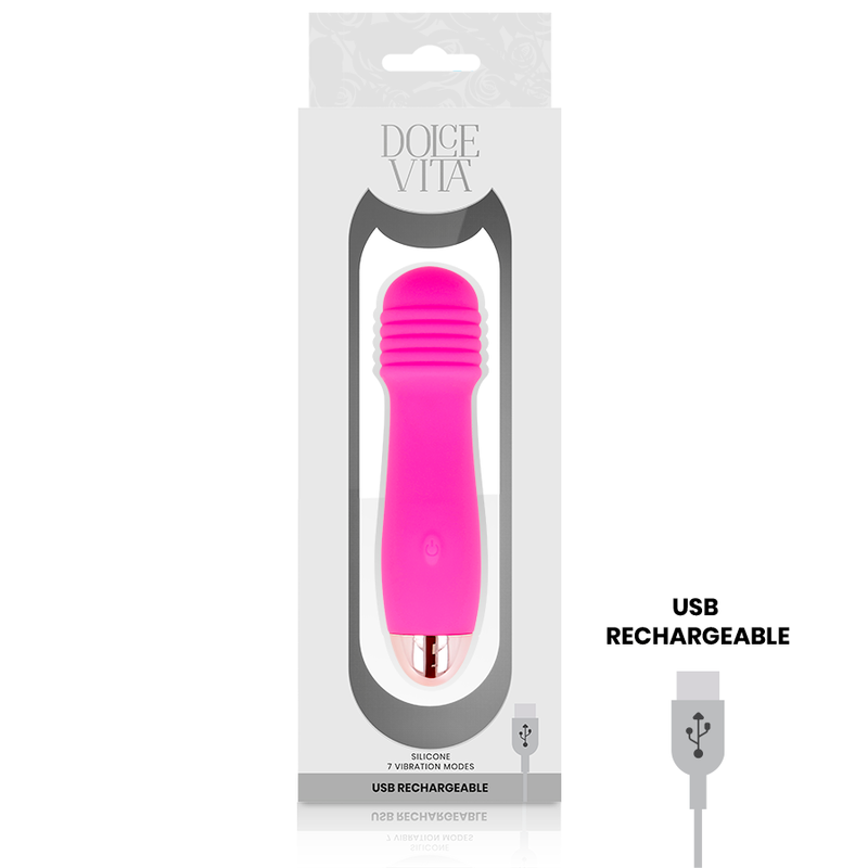 DOLCE VITA - TRES VIBRADOR RECARGABLE ROSA 7 VELOCIDADES