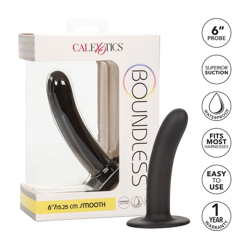 CALEXOTICS - BOUNDLESS DILDO 15.25 CM COMPATIBLE SMOOTH HARNESS