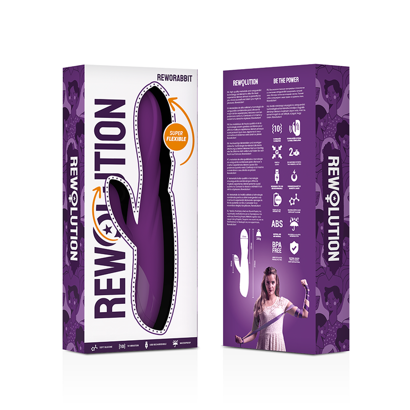 REWOLUTION - REWORABBIT VIBRADOR FLEXIBLE CON CONEJO