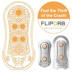 TENGA - MASTURBADOR FLIP ORB STRONG CRASH BLANCO Y NARANJA