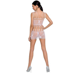 PASSION - MUJER BS090 BODYSTOCKING BLANCO TALLA UNICA