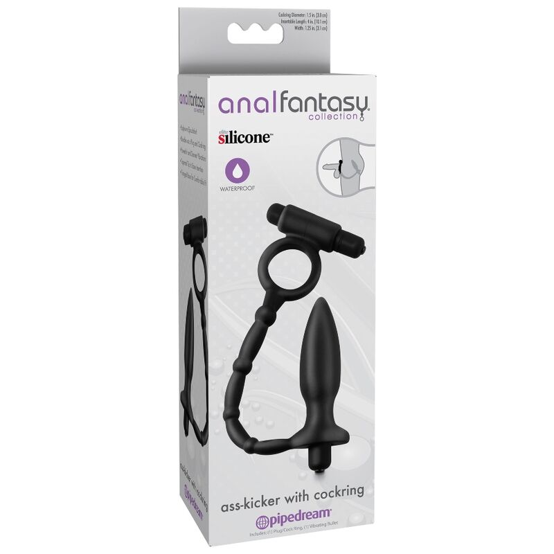 ANAL FANTASY - MINI ESTIMULADOR ANAL CON ANILLO Y BOLA VIBRADORA