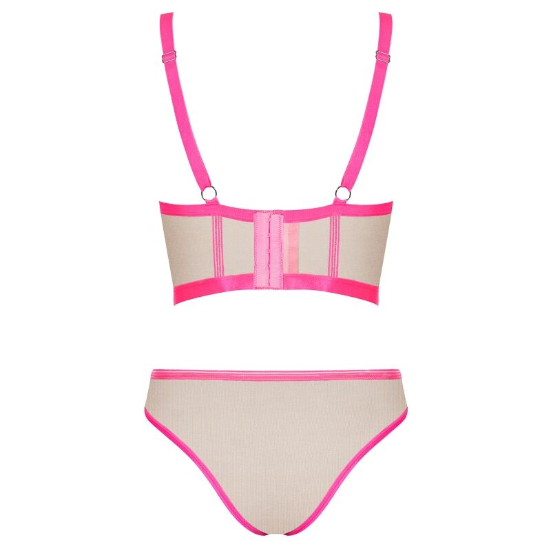 OBSESSIVE - NUDELIA TWO PIECE SET PINK S/M