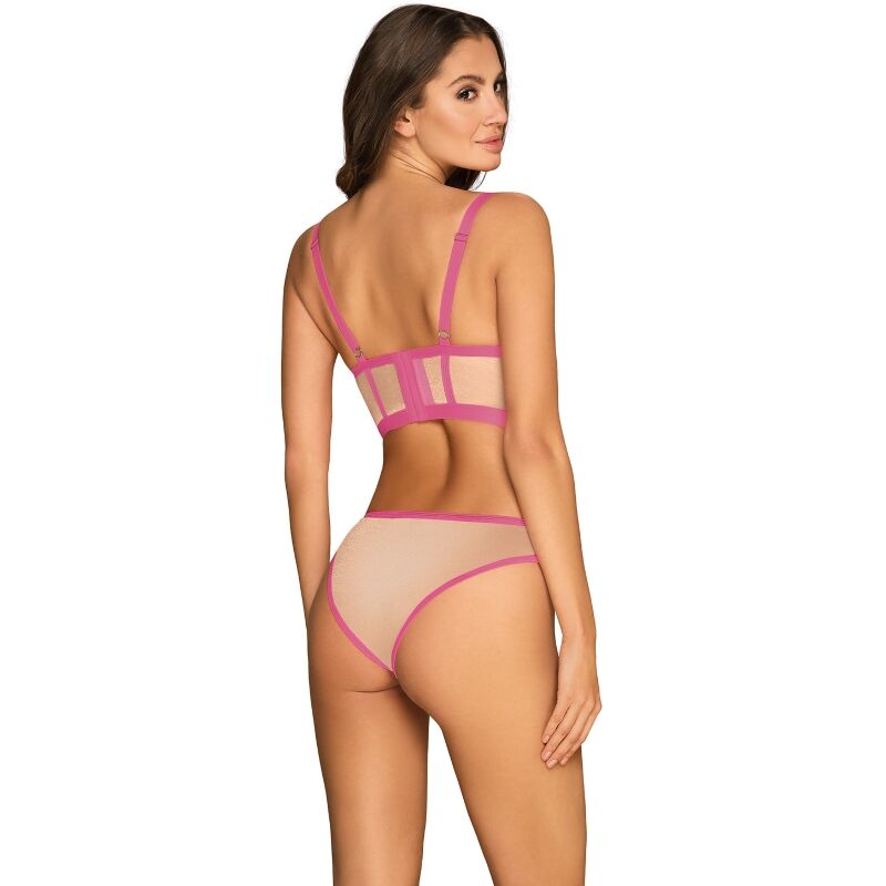 OBSESSIVE - NUDELIA TWO PIECE SET PINK S/M