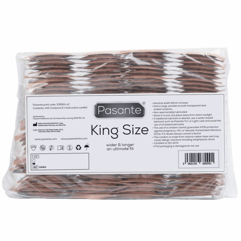 PASANTE - PRÉSERVATIFS KING SIZE SAC 144 UNITÉS