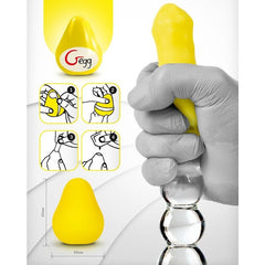 G-VIBE - HUEVO MASTURBADOR TEXTURADO AMARILLO REUTILIZABLE