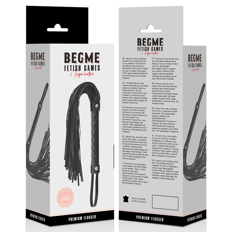 BEGME - FLOGGER EDICIÓN NEGRA DE CUERO VEGANO