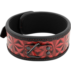 BEGME - PREMIUM VEGAN LEATHER COLLAR RED EDITION WITH NEOPRENE LINING