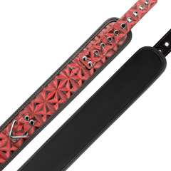 BEGME - PREMIUM VEGAN LEATHER COLLAR RED EDITION WITH NEOPRENE LINING