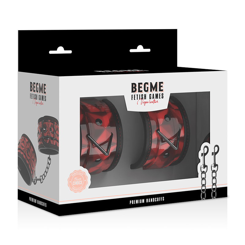 BEGME - ESPOSAS PREMIUM EDICIÓN ROJA CON FORRO DE NEOPRENO