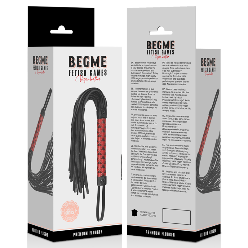 BEGME - FLOGGER EN CUIR VÉGAN ÉDITION ROUGE