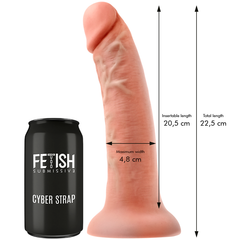 FETISH SUBMISSIVE CYBER STRAP - HARNESS WITH REMOTE CONTROL DILDO WATCHME L TECHNOLOGY