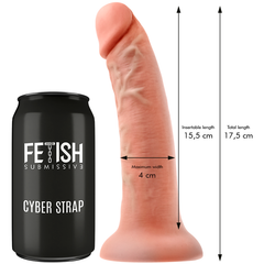 FETISH SUBMISSIVE CYBER STRAP - ARNÉS CON DILDO Y CONTROL REMOTO BULLET WATCHME S TECHNOLOGY