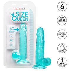 CALEXOTICS - DILDO AZUL TAMAÑO QUEEN 15.3 CM