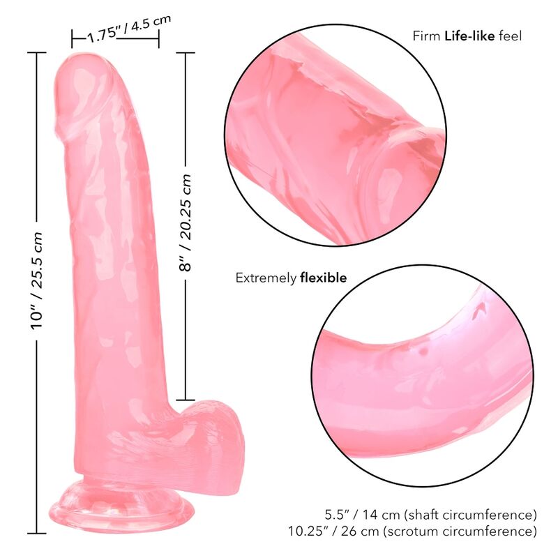 CALEXOTICS - DILDO ROSA TAMAÑO QUEEN 20.3 CM