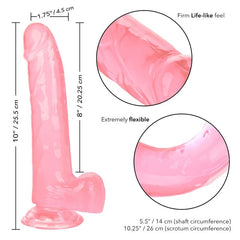 CALEXOTICS - DILDO ROSA TAMAÑO QUEEN 20.3 CM