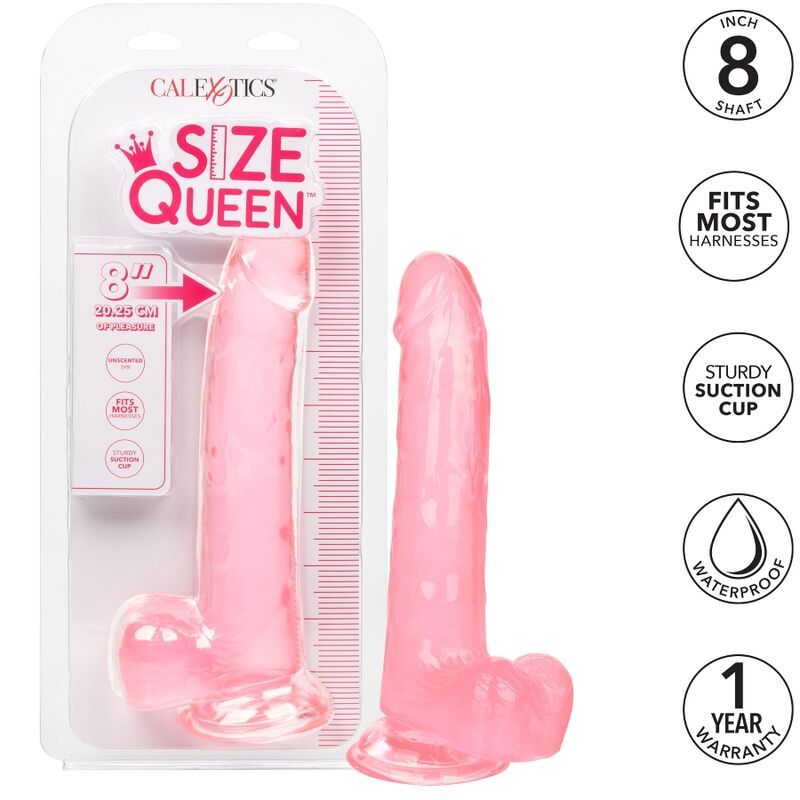 CALEXOTICS - DILDO ROSA TAMAÑO QUEEN 20.3 CM