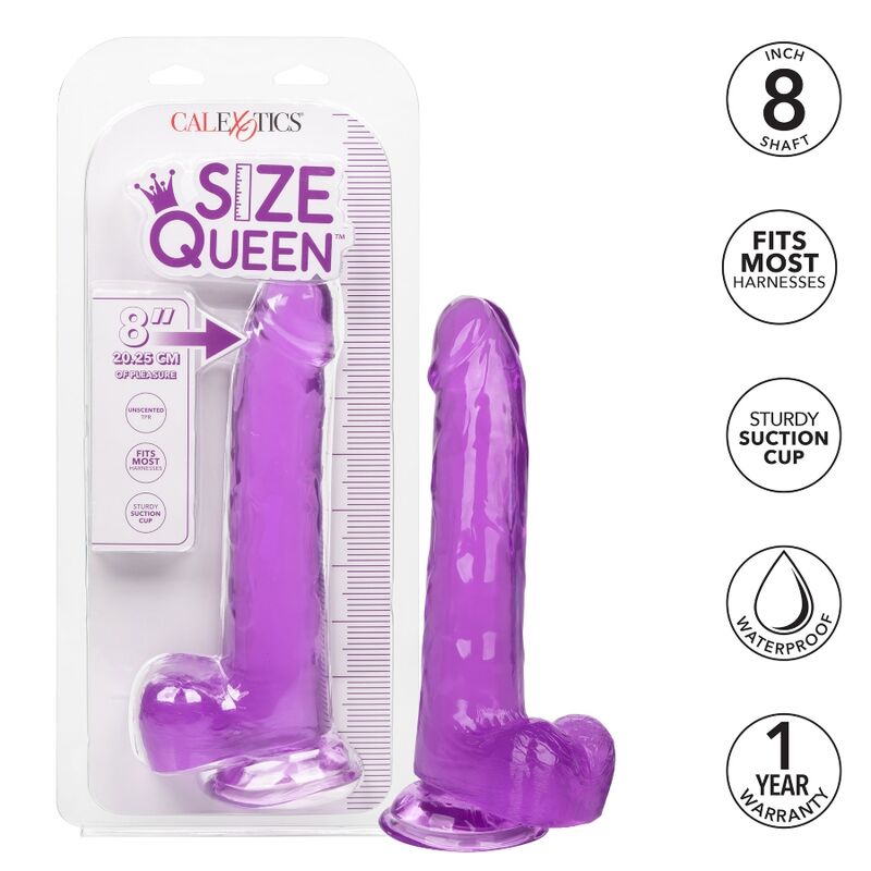 CALEXOTICS - DILDO TAMAÑO QUEEN MORADO 20.3 CM