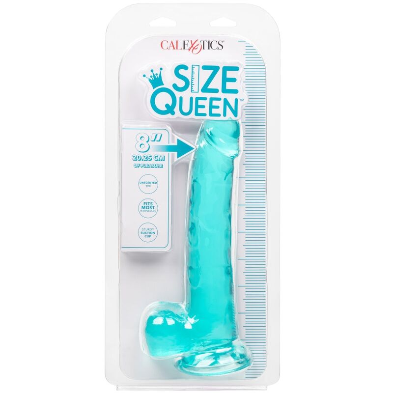 CALEXOTICS - DILDO AZUL TAMAÑO QUEEN 20.3 CM