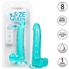 CALEXOTICS - DILDO AZUL TAMAÑO QUEEN 20.3 CM