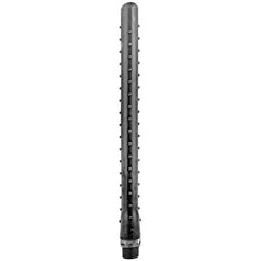 ALL BLACK - SILICONE RIBBED ANAL SHOWER 27 CM