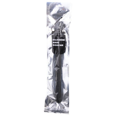 ALL BLACK - SILICONE RIBBED ANAL SHOWER 27 CM