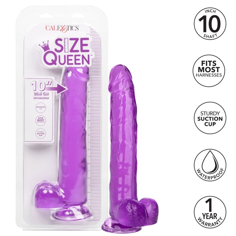 CALEXOTICS - DILDO TAMAÑO QUEEN MORADO 25.5 CM