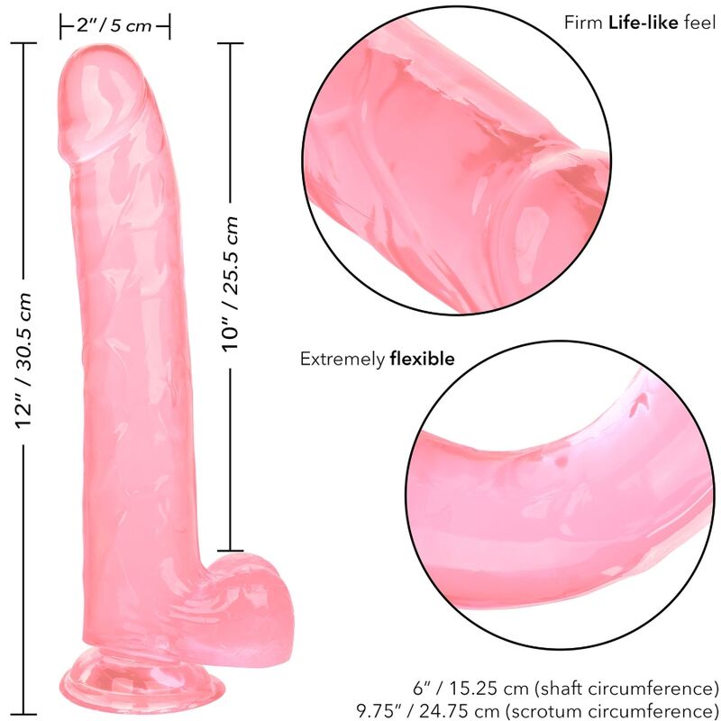 CALEXOTICS - QUEEN SIZE PINK DILDO 25.5 CM