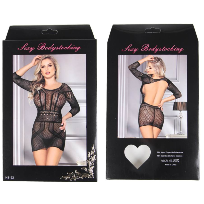 QUEEN LINGERIE - VESTIDO BODY DE MALLA S/L