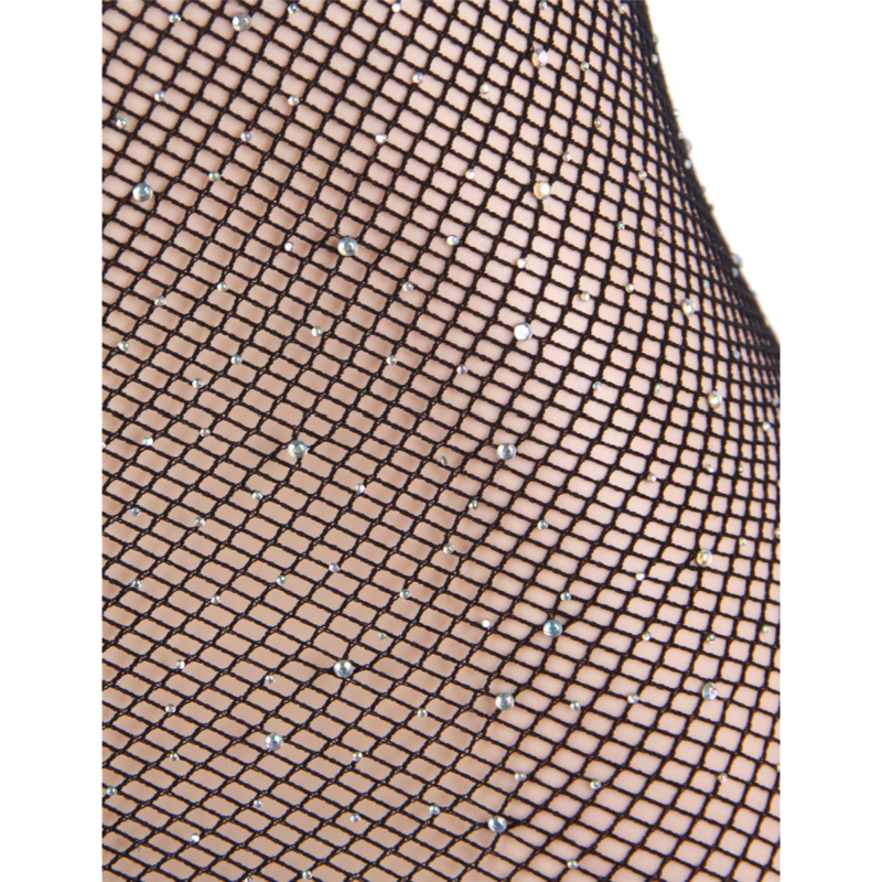 QUEEN LINGERIE - VESTIDO BODY DE MALLA CON DIAMANTES S/L