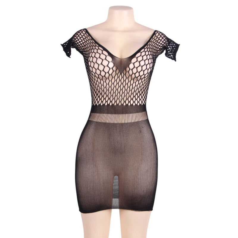 QUEEN LINGERIE - VESTIDO BODY RED MANGA CORTA S/L