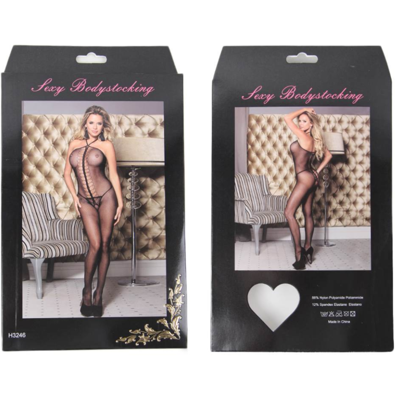 QUEEN LINGERIE - BODYSTOCKING CUELLO HALTER S/L