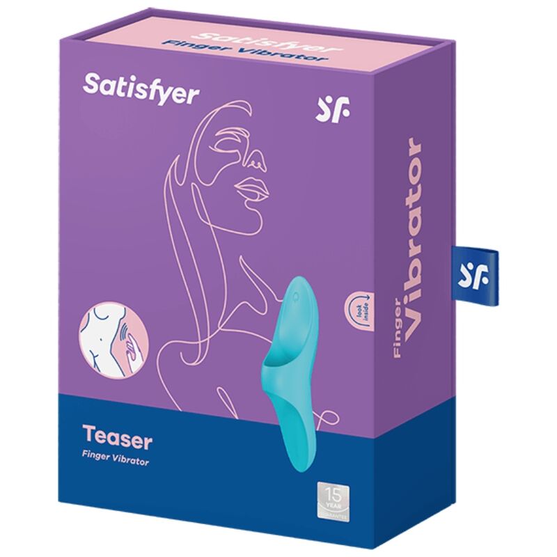 SATISFYER - VIBRATEUR  DOIGTS TEASER LUMIÈRE BLEUE