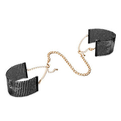 JEWELRY - METALLIC DESIRE BLACK METAL MESH HANDCUFFS