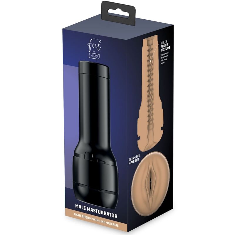 KIIROO - FEEL STROKER MASTURBATOR STIMULATOR - LIGHT BROWN 