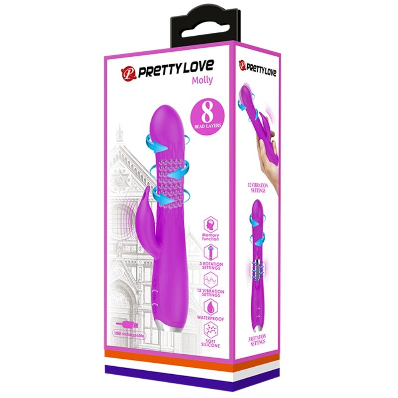 PRETTY LOVE - MOLLY VIBRADOR CON ROTACIÓN RECARGABLE