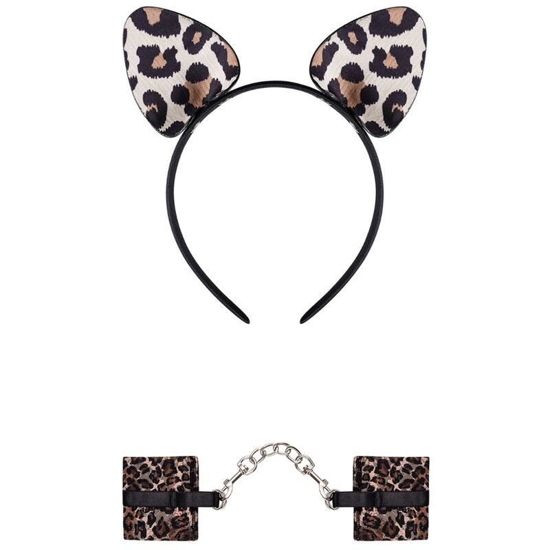 OBSESSIVE - TIGERLLA HANDCUFFS AND LEOPARD EARS