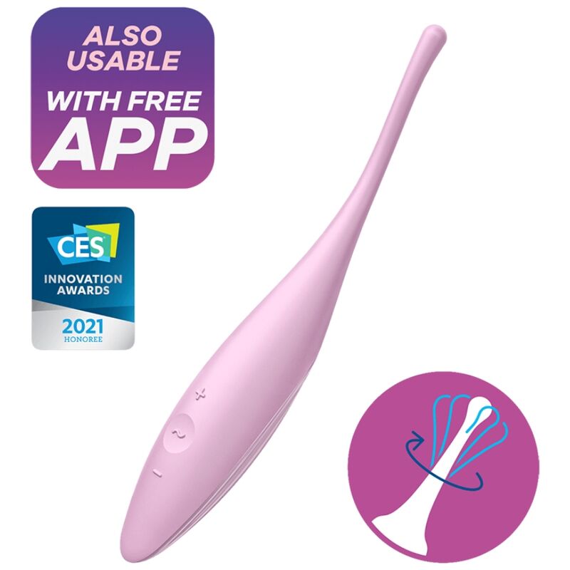 SATISFYER - TWIRLING JOY VIBRADOR PUNTA CLÍTORIS ROSA