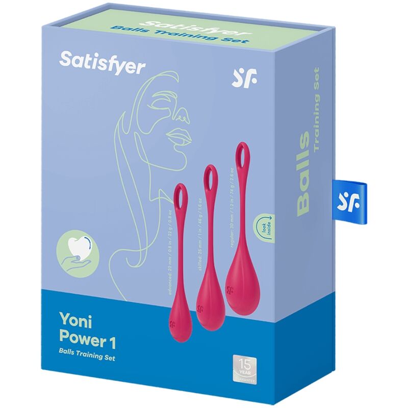 SATISFYER - SET DE ENTRENAMIENTO YONI POWER 1 ROJO