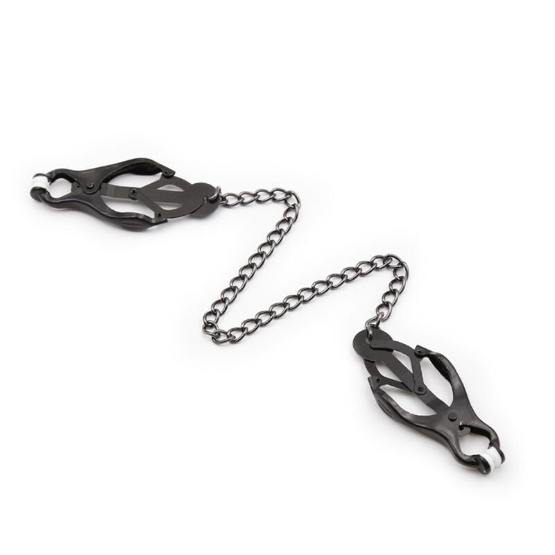 OHMAMA FETISH - JAPANESE NIPPLE CLAMPS WITH BLACK CHAIN