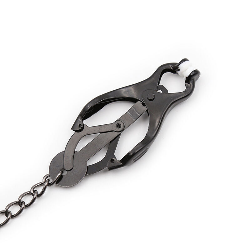 OHMAMA FETISH - JAPANESE NIPPLE CLAMPS WITH BLACK CHAIN