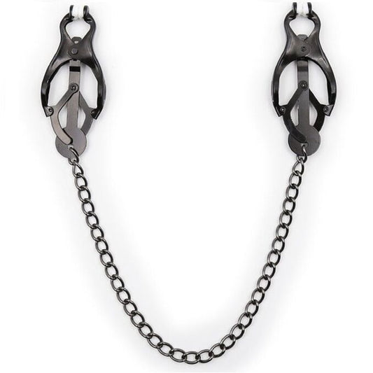 OHMAMA FETISH - JAPANESE NIPPLE CLAMPS WITH BLACK CHAIN