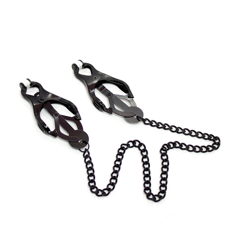 OHMAMA FETISH - JAPANESE NIPPLE CLAMPS WITH BLACK CHAIN