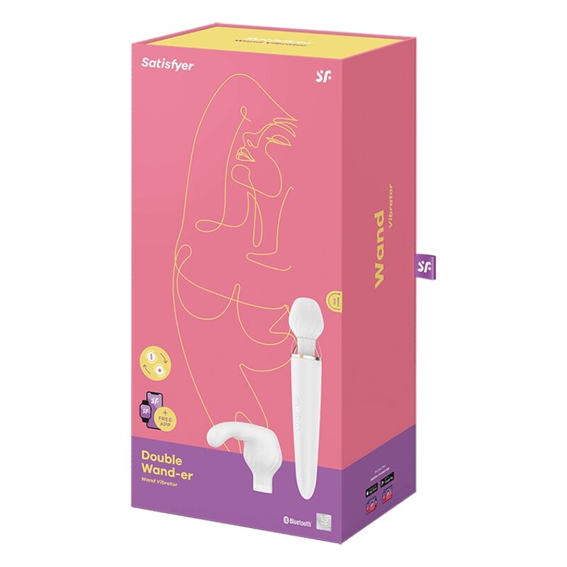 SATISFYER - DOUBLE WANDER APPLICATION WHITE