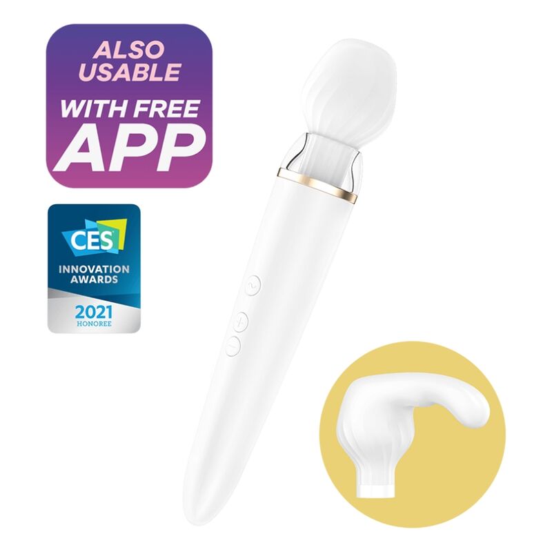 SATISFYER - DOUBLE WANDER APPLICATION WHITE