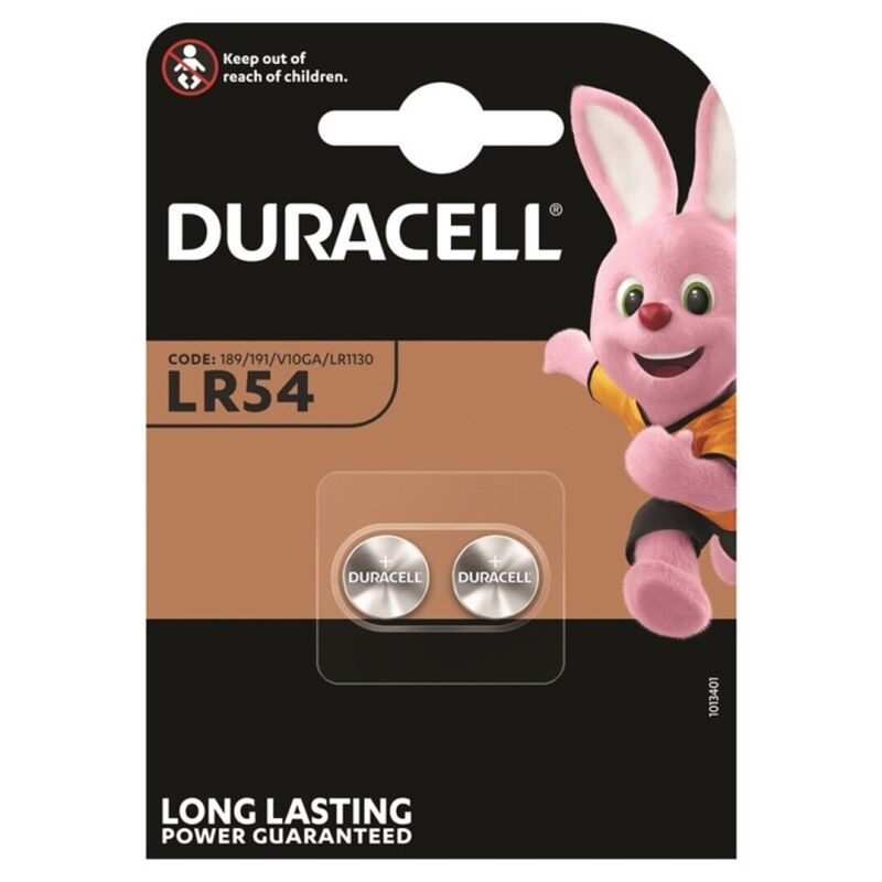 DURACELL - ALKALINE BUTTON BATTERY LR54 LR1130 AG10 1.5V 2 UNIT?