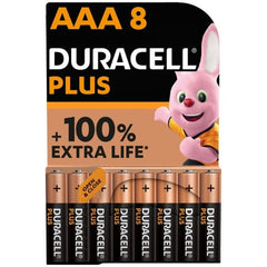 DURACELL - ALKALINE BATTERY PLUS POWER 100 AAA LR03 8 UNIT?