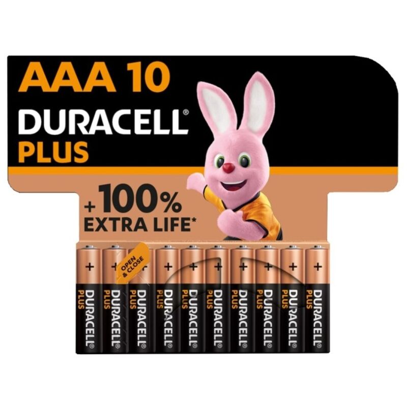 DURACELL - ALKALINE BATTERY PLUS POWER 100 AAA LR03 10 UNIT?